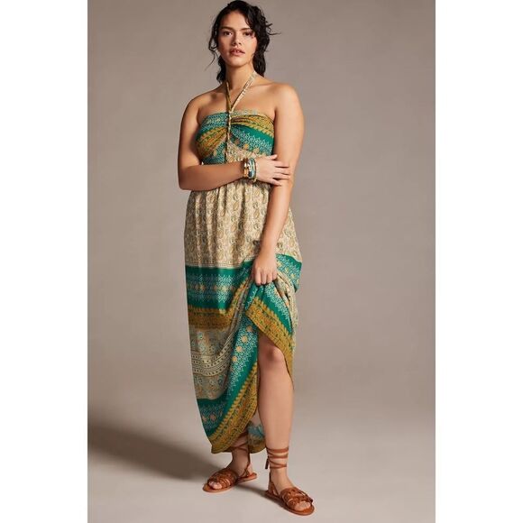 Anthropologie - Tiny Twist Halter Maxi Dress - Picture 1 of 9